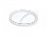 Тарелка десертная ПС белая d=205мм 2-секц. (100/2000) Интропластик