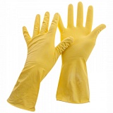 Перчатки резиновые желтые размер S в индивид.упаковке (12пар/20уп) Китай