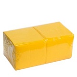 Салфетки бумажные 24*24см желтые интенсив "Форест" (400листов/упак) (15уп/кор)