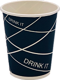 Стакан бумажный 250мл "Drink IT" /1000/ Лига Пак